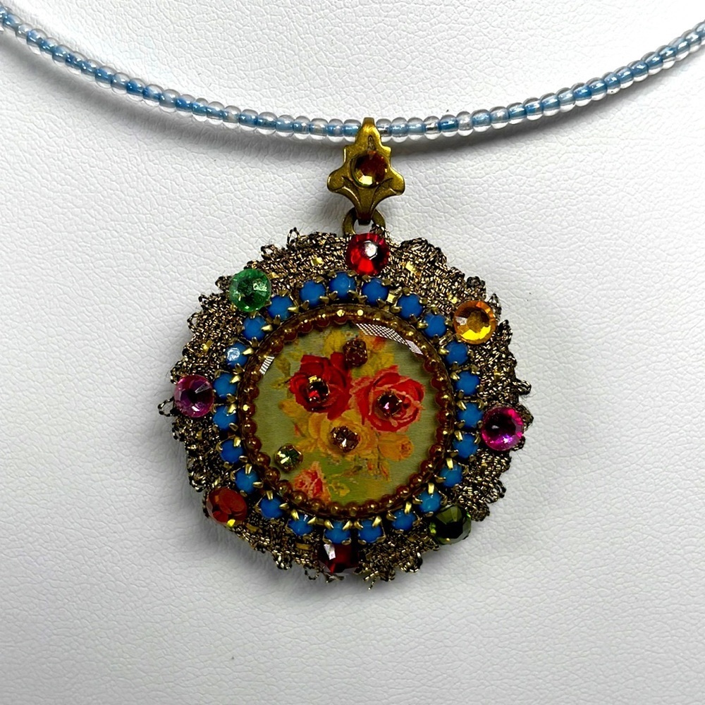 Michal Negrin Locket Choker Austrian Crystals